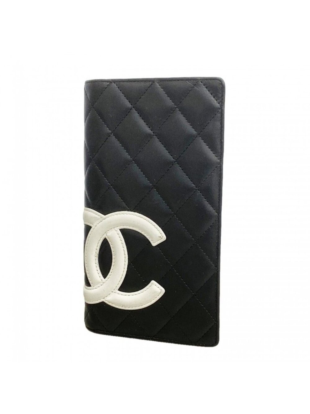 Chanel Wallet Cambon Lambskin Black Silver